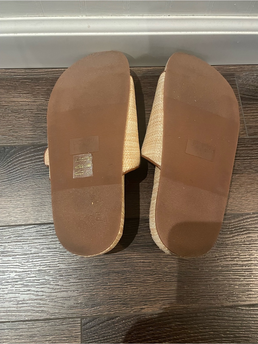 J. Crew Marlow Slip On Sandals In Raffia Beach Coastal Vacation Resortwear 8.5 - Picture 8 of 12